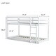 preview thumbnail 13 of 95, Low Loft Bed with Ladder, Solid Rubber Wooden Bed Frame for Multi Children, Floor Bed - Available with or without Slats