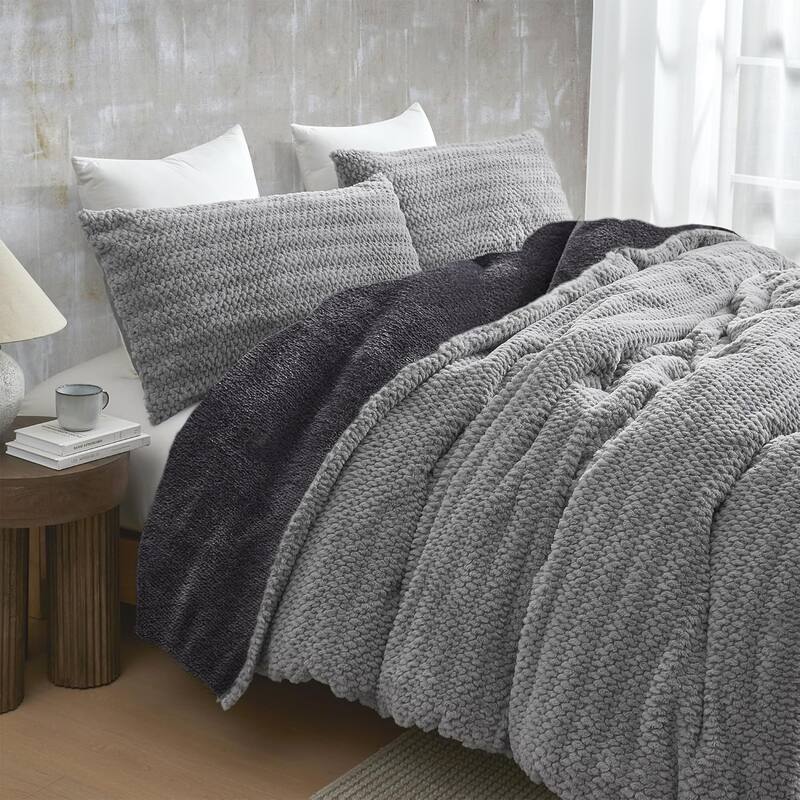 What If Pebbles Were Soft - Coma Inducer® Oversized Comforter Set - Stone Gray
