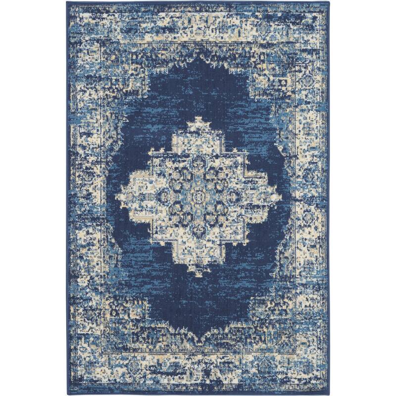 Nourison Grafix Distressed Vintage Medallion Area Rug