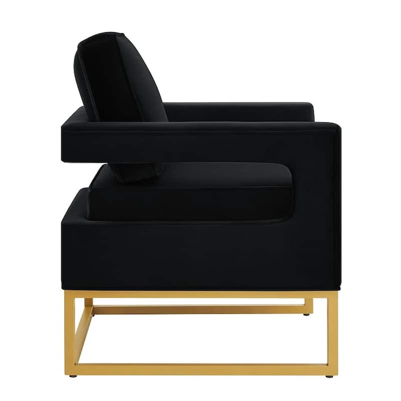 Accent Arm Chair with Gold Base
