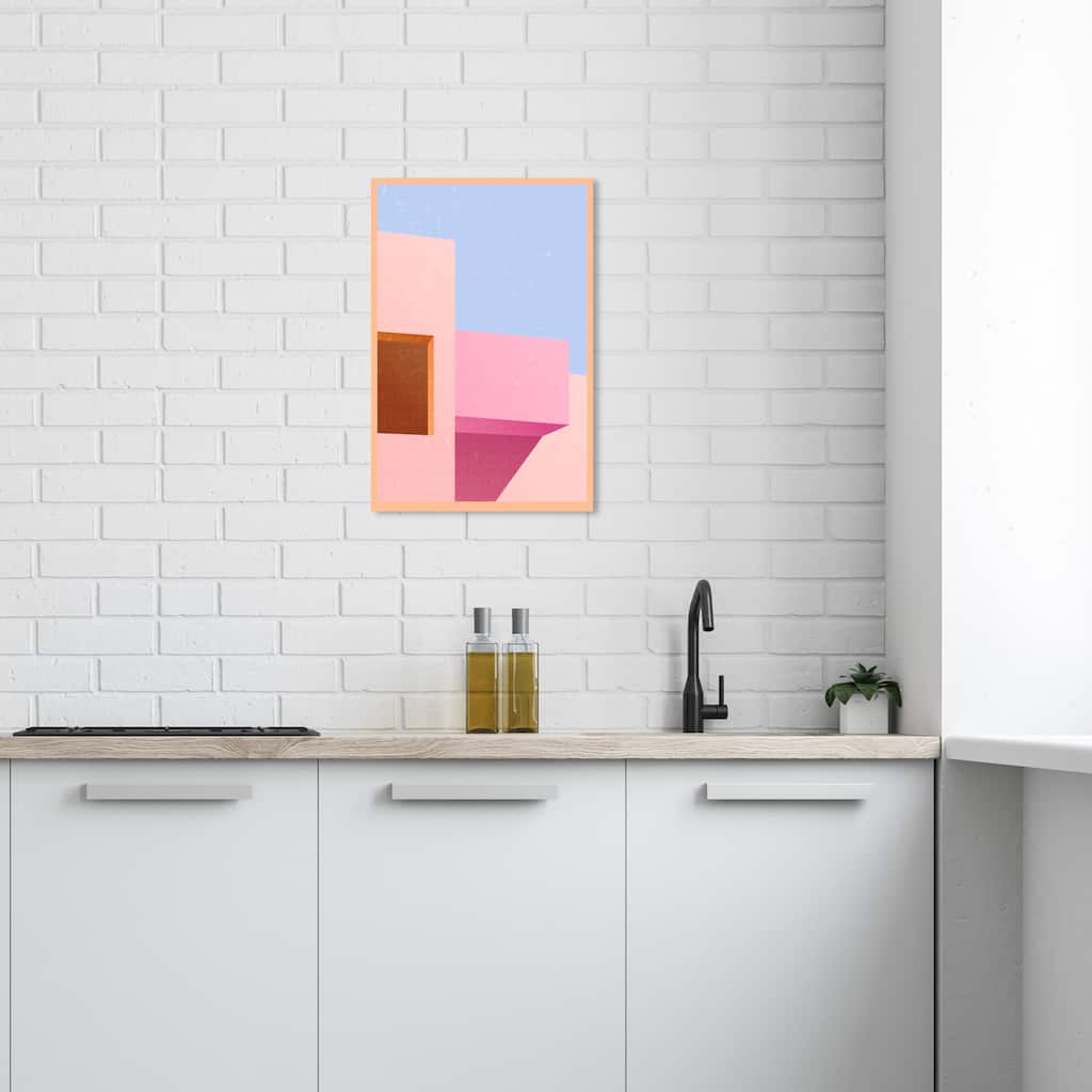 Wynwood Studio Canvas Architecture and Buildings Freeshape Building 7 White and Cream White Vintage Wall Art Canvas Print