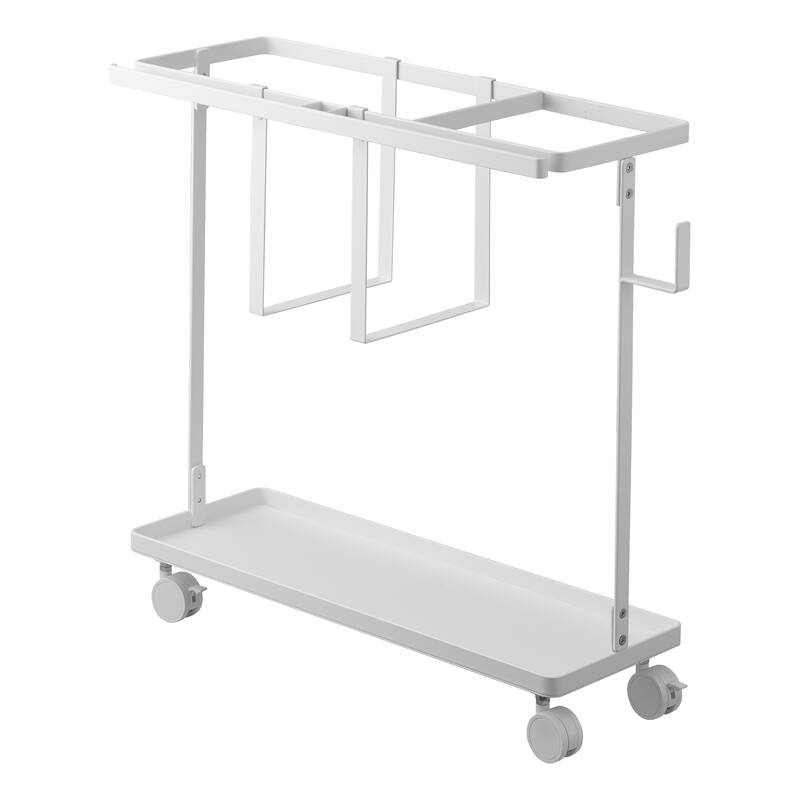 Yamazaki Home Fitness Equipment Storage Cart, Steel, Holds 16.5 lbs, Wheels - L 7.28 x W 19.8 x H 17.91 inches
