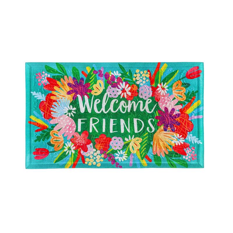 Embossed Mat, Welcome Friends