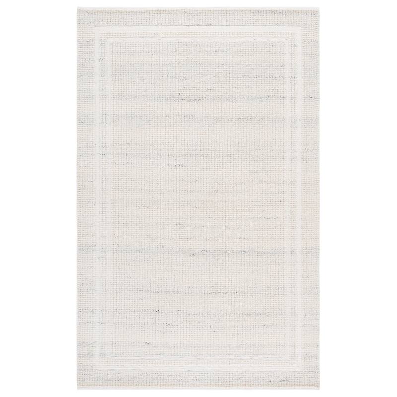 SAFAVIEH Handmade Natura Ausma Wool Rug - Silver - 4' x 6'