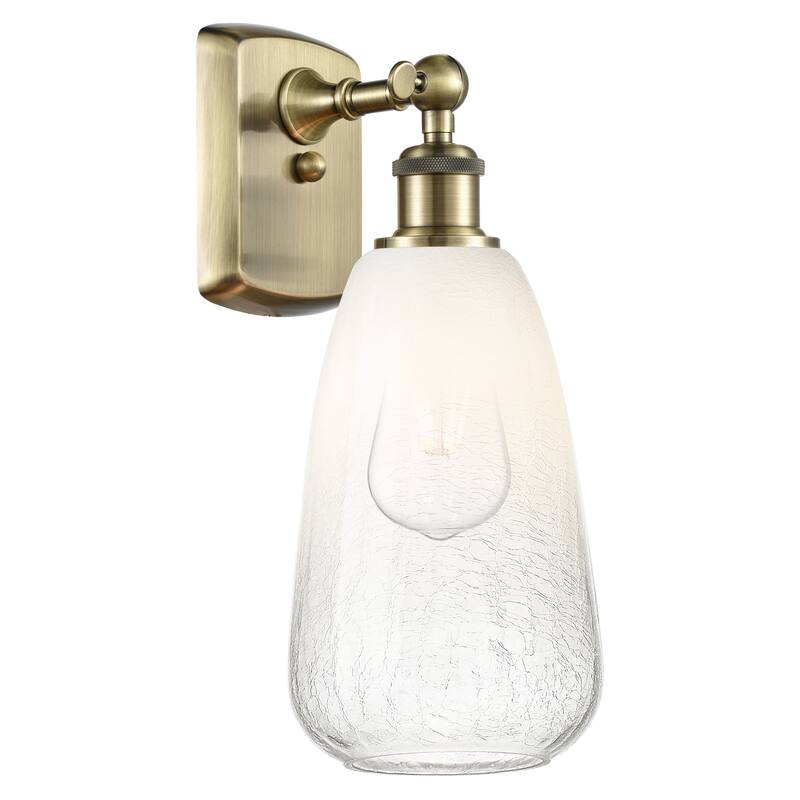 Innovations Lighting Endless Possibilities Ballston - Brookhaven Almond - 1 Light 6" Sconce - Antique Brass/Opal