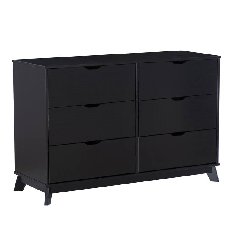 Purcell 4-Piece Bedroom Set with 6-Drawer Dresser and 2 Nightstands