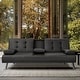 preview thumbnail 2 of 26, Homall Futon Sofa Bed Convertible Lounge Couch Sofa with Cupholders & Pillows