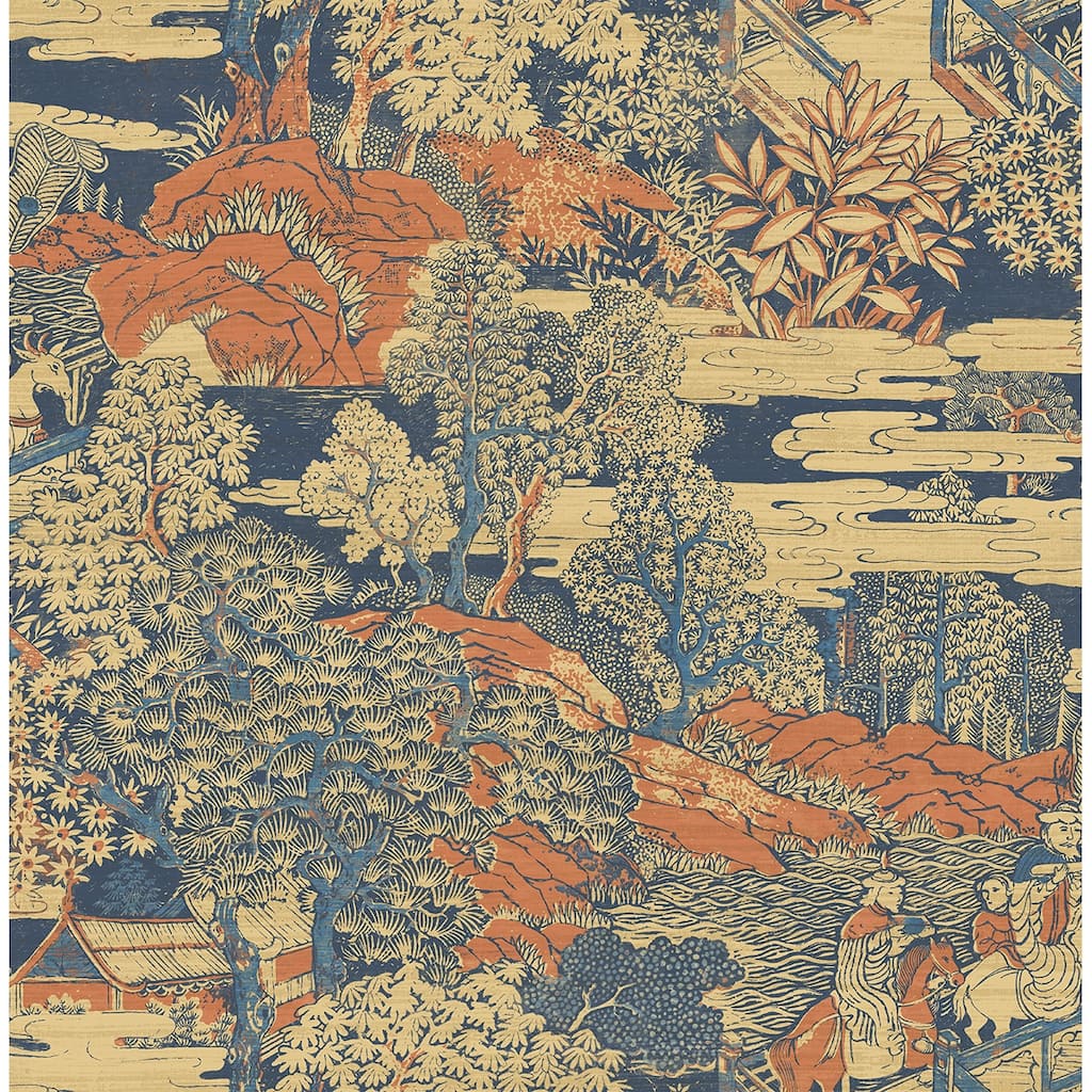 Seabrook Designs Tory Garden Unpasted Wallpaper