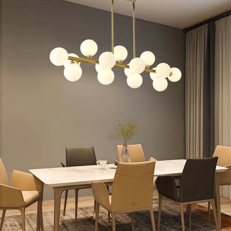 Mid Century Modern Chandelier Sputnik Liner Pendant Light Fixture