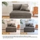 preview thumbnail 24 of 116, Modular Armchair and Ottoman Set with Adjustable Headrest, Flannel Upholstery