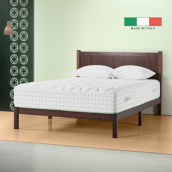 Priage by Zinus Italian Made 12 Inch Olive Oil Memory Foam Hybrid Spring Mattress. Opens flyout.