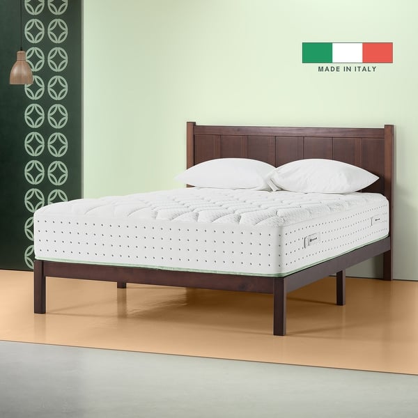 Shop Priage By Zinus Italian Made 12 Inch Olive Oil Memory Foam Hybrid Spring Mattress On Sale Overstock 28893259
