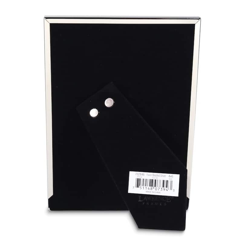 Curata 4x6 Fawn Pin Dot Pattern Silver-Tone Metal Frame