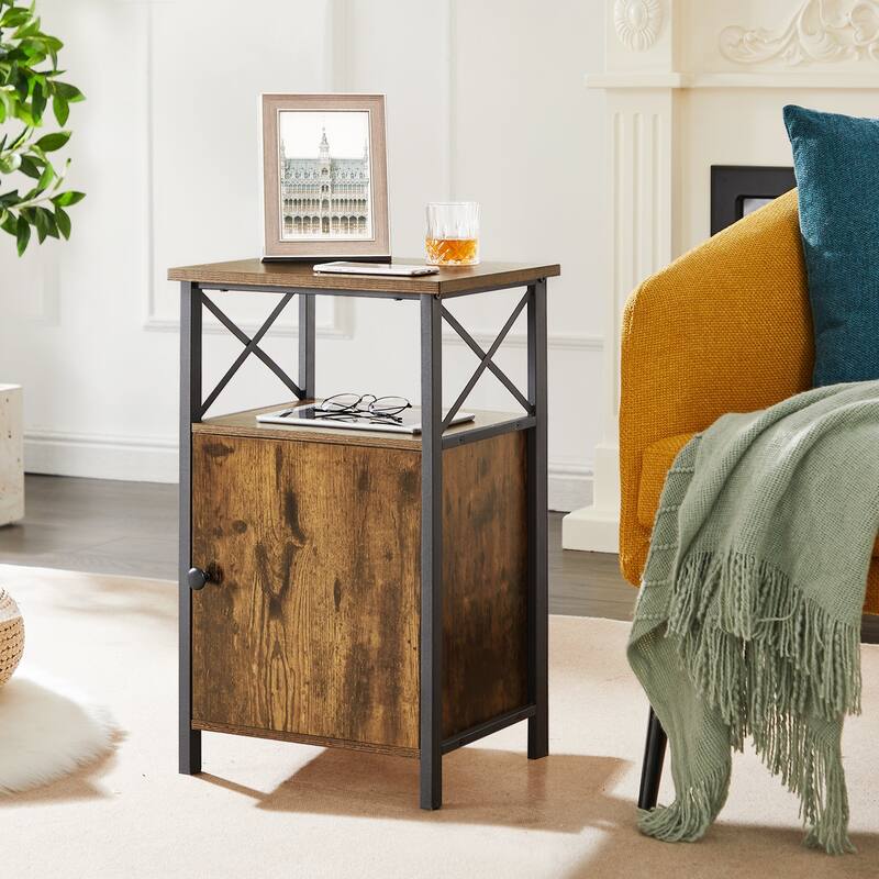 VECELO Modern Nightstands with Storage Cabinet, Nightstands Set of 2