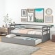 preview thumbnail 14 of 12, Full Size Metal Loft Bed with Desk & Shelves - Durable & Stylish