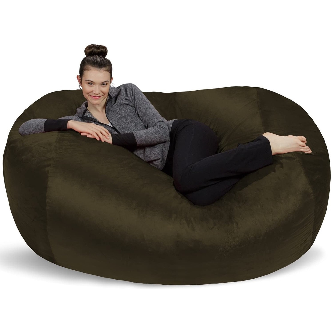 Big Huge Giant Bean Bag Chair for Adults, (No Filler) Bean Bag Chairs in  Multiple Sizes and Colors Giant Foam-Filled Furniture - Machine Washable
