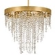 preview thumbnail 2 of 3, Winham 5 Light Antique Gold Crystal Chandelier - 20'' W x 19'' H