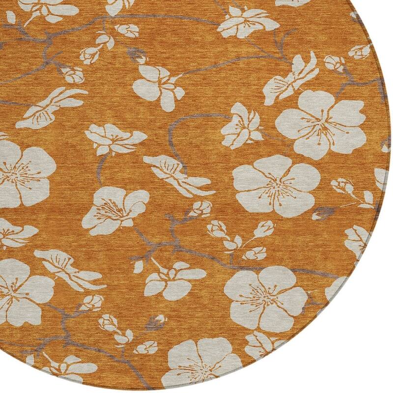 HomeRoots Floral Transitional Rectangle Outdoor Rug