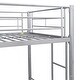 preview thumbnail 5 of 6, Twin over Twin Size Modern Style Metal Bunk Bed with Safe Stairs