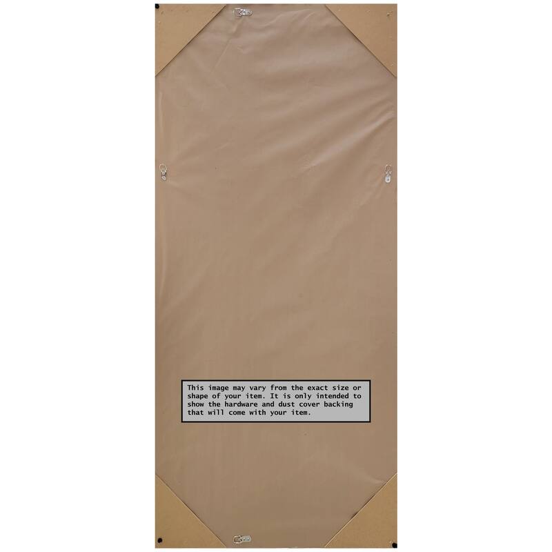 Basic Non-Beveled Wood Framed Full-Length Floor Leaner Mirror - Glass Size 24x60