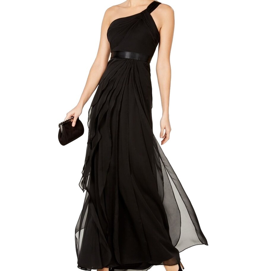 adrianna papell one shoulder gown