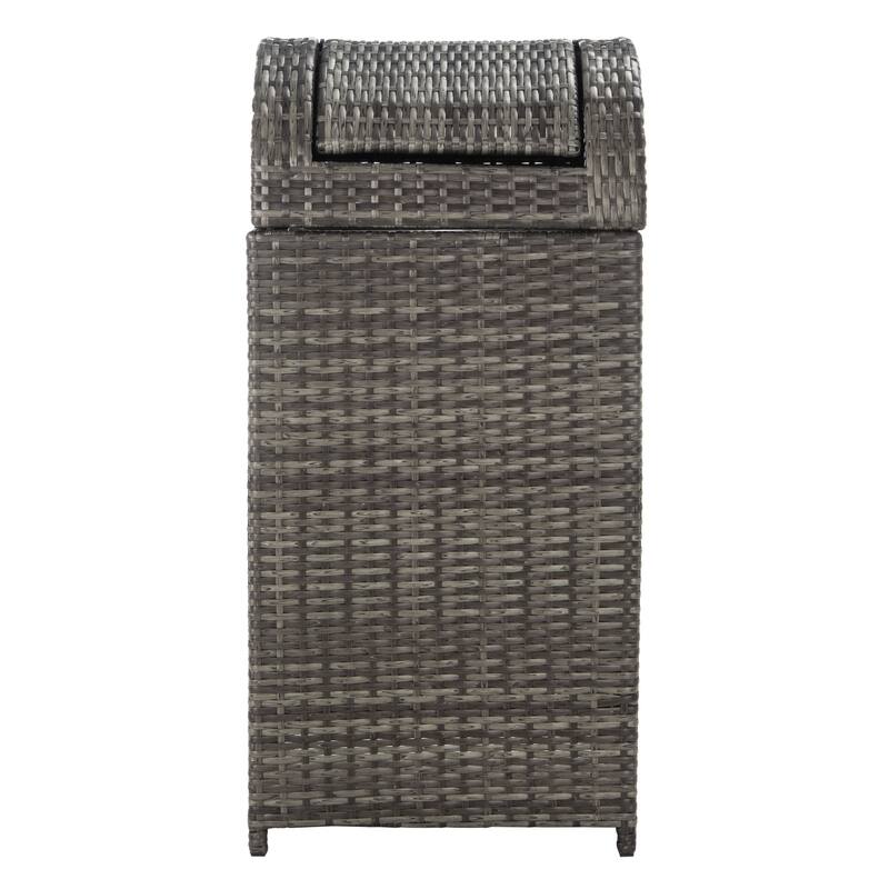 SAFAVIEH Outdoor Karyme Trash Bin (Fully Assembled) - Grey Brown