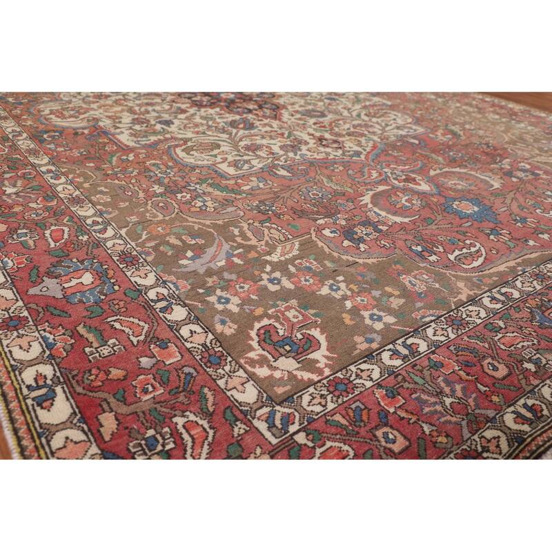 Bakhtiari Persian Antique Area Rug Handmade Wool Carpet - 6'11"x 10'0"