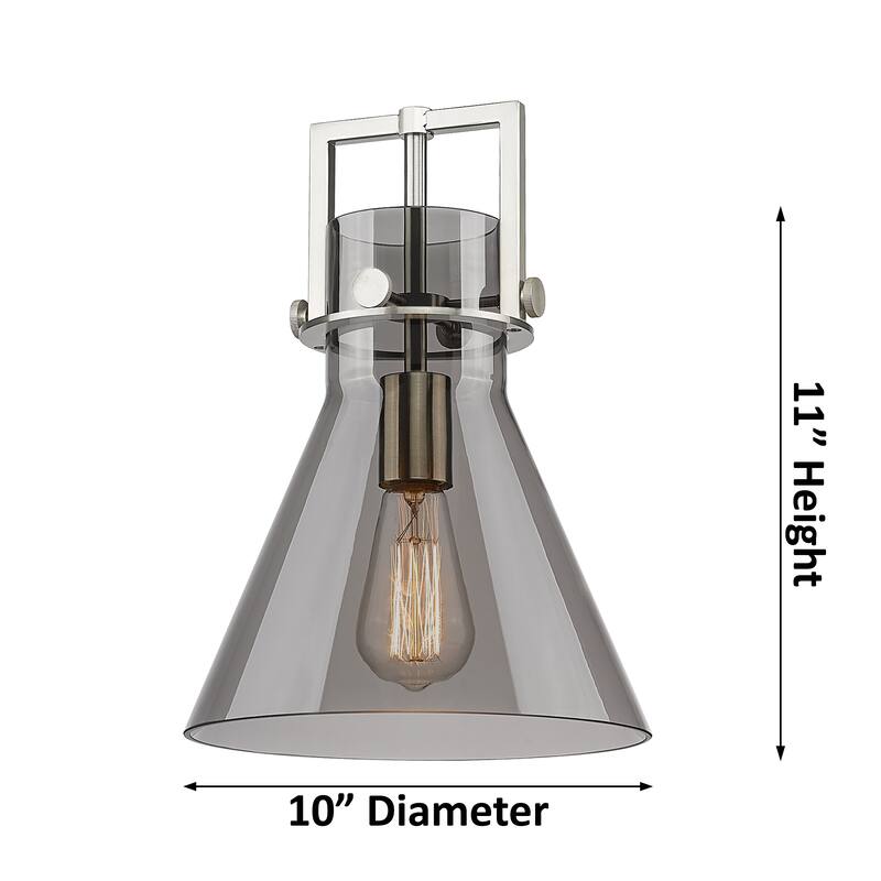 Innovations Lighting Downtown Urban - Newton Cone - 1 Light 10" Stem Hung Arched-Frame Mini Pendant