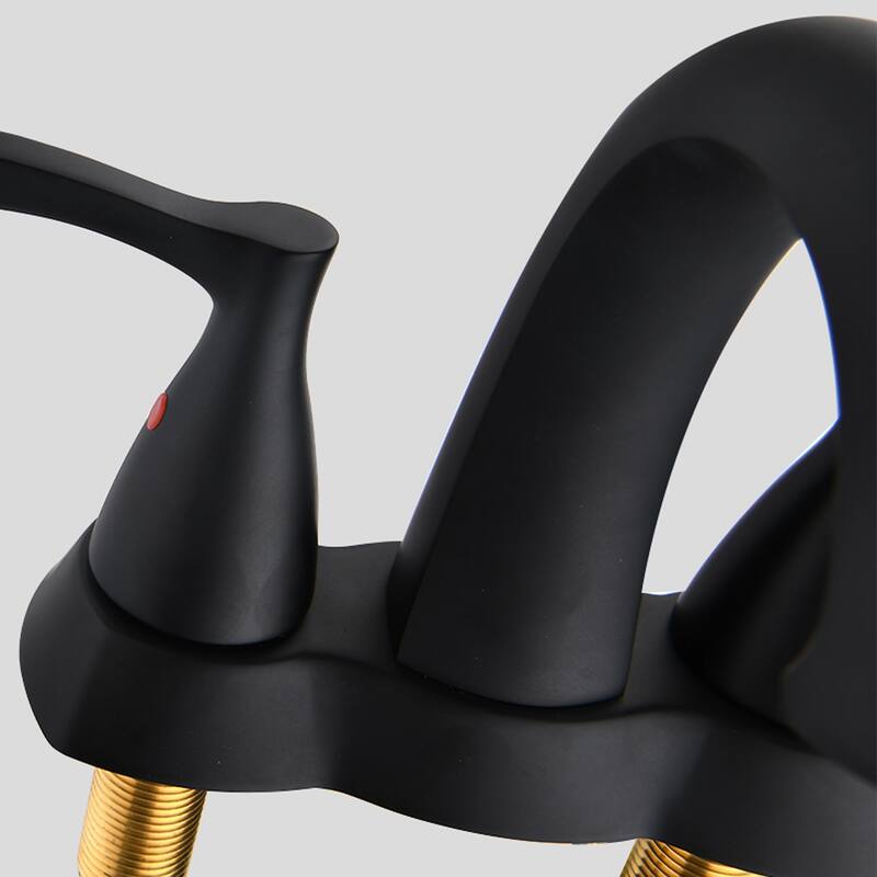 Topcraft Two Handle Bathroom Sink Faucet with Pop-Up Drainer