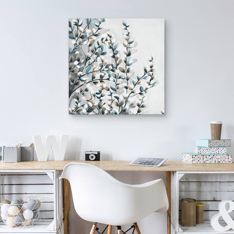 Watercolor Willows Light Square by Frank Parson Canvas Art Print