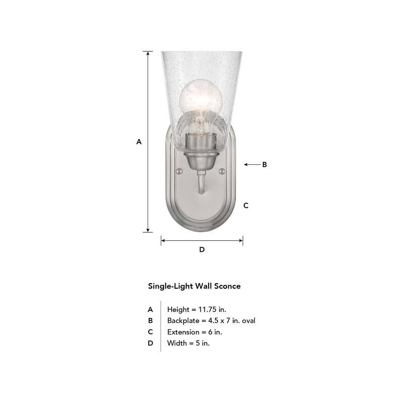 Zane 1 Light Wall Sconce - 5