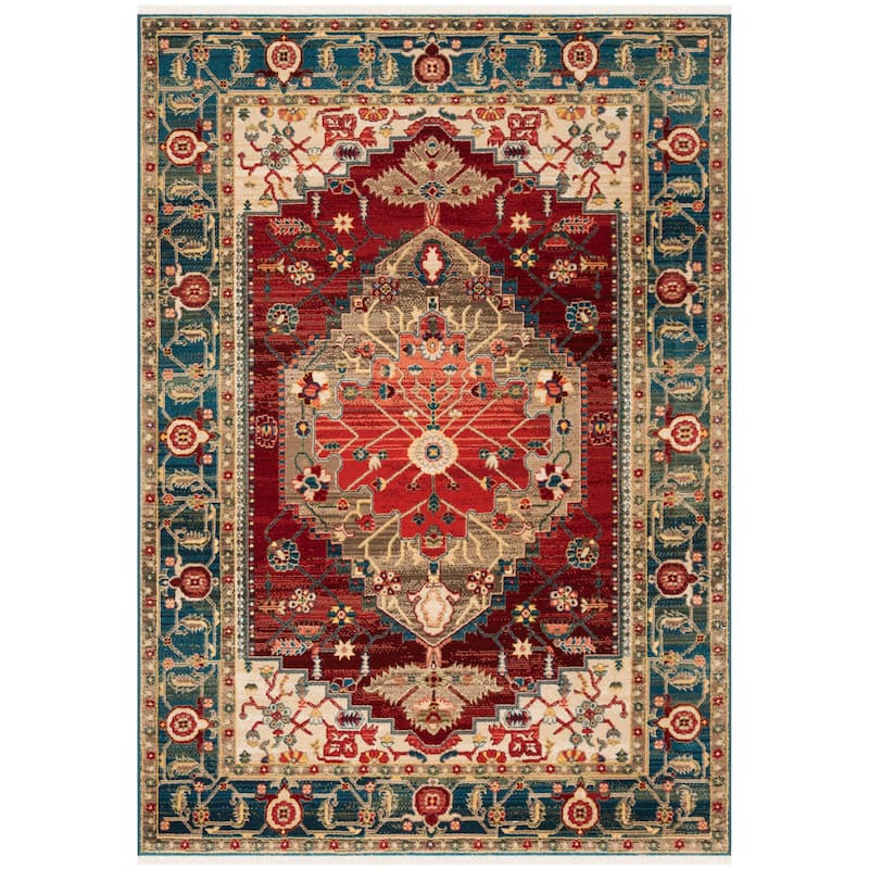 SAFAVIEH Kashan Mickie Oriental Rug with Fringe
