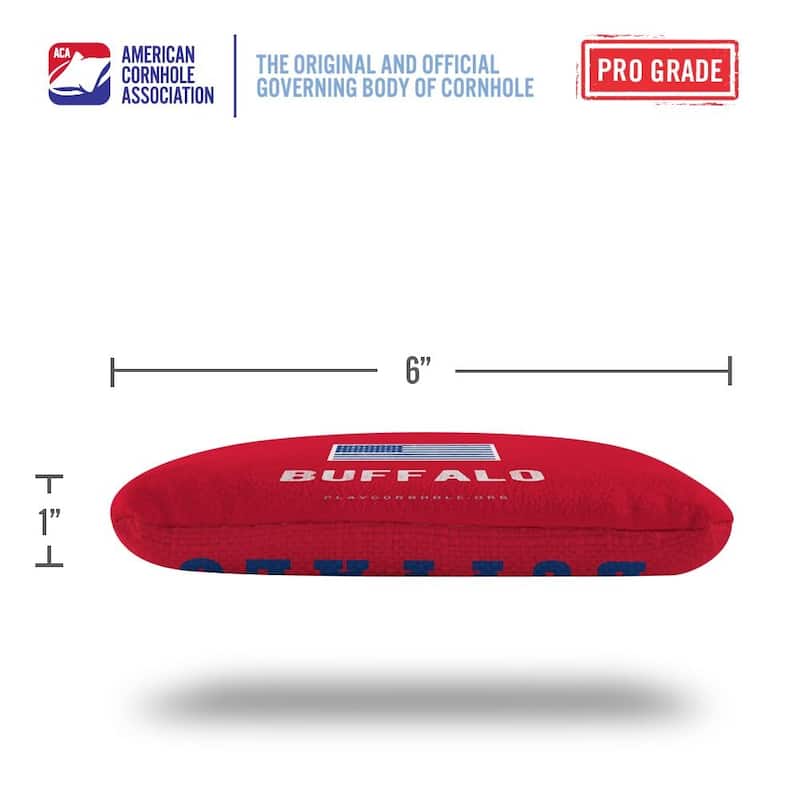 Buffalo Football Red Dual Sided Cornhole Bags