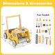 preview thumbnail 3 of 8, Costway 2-In-1 Montessori Wooden Baby Walker with Learning Activities - See Details