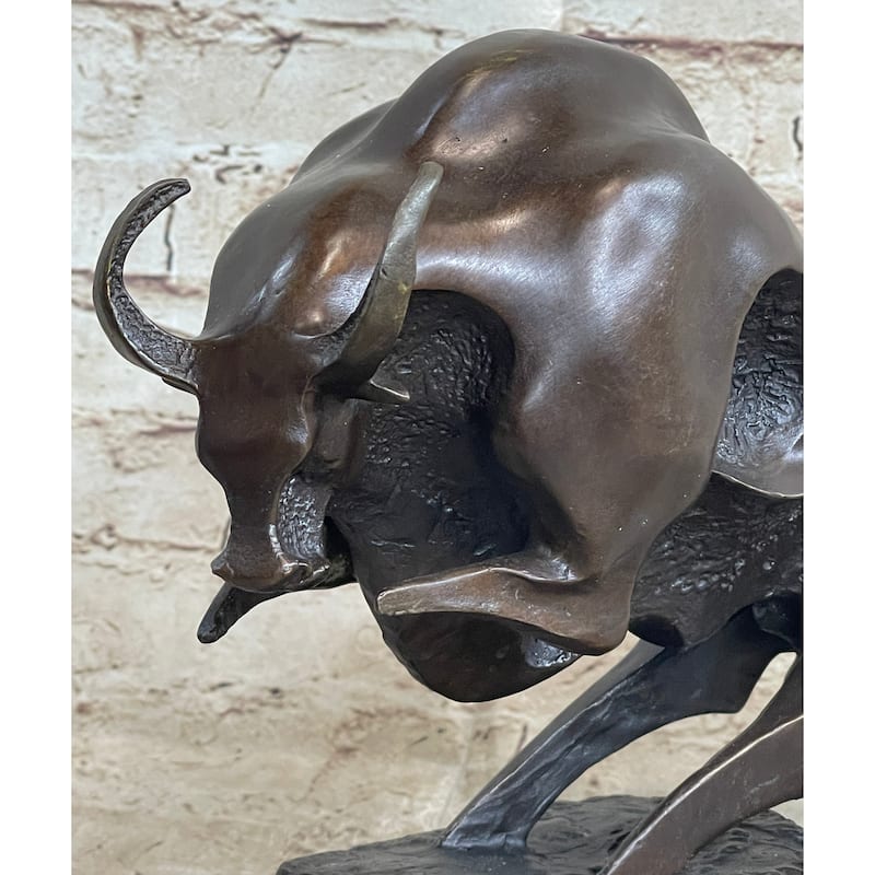 Original Milo Modern Art Bull Bronze Statue Figure Abstract Mid Century