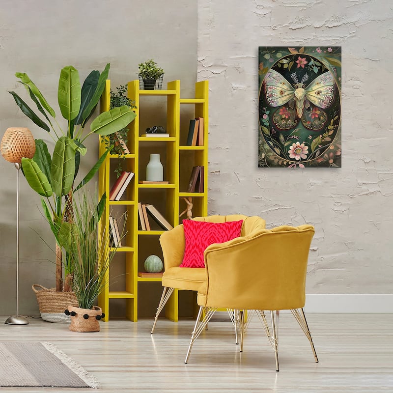 Stupell Green Toned Victorian Moth Canvas Wall Art Design By The Dutch Lady