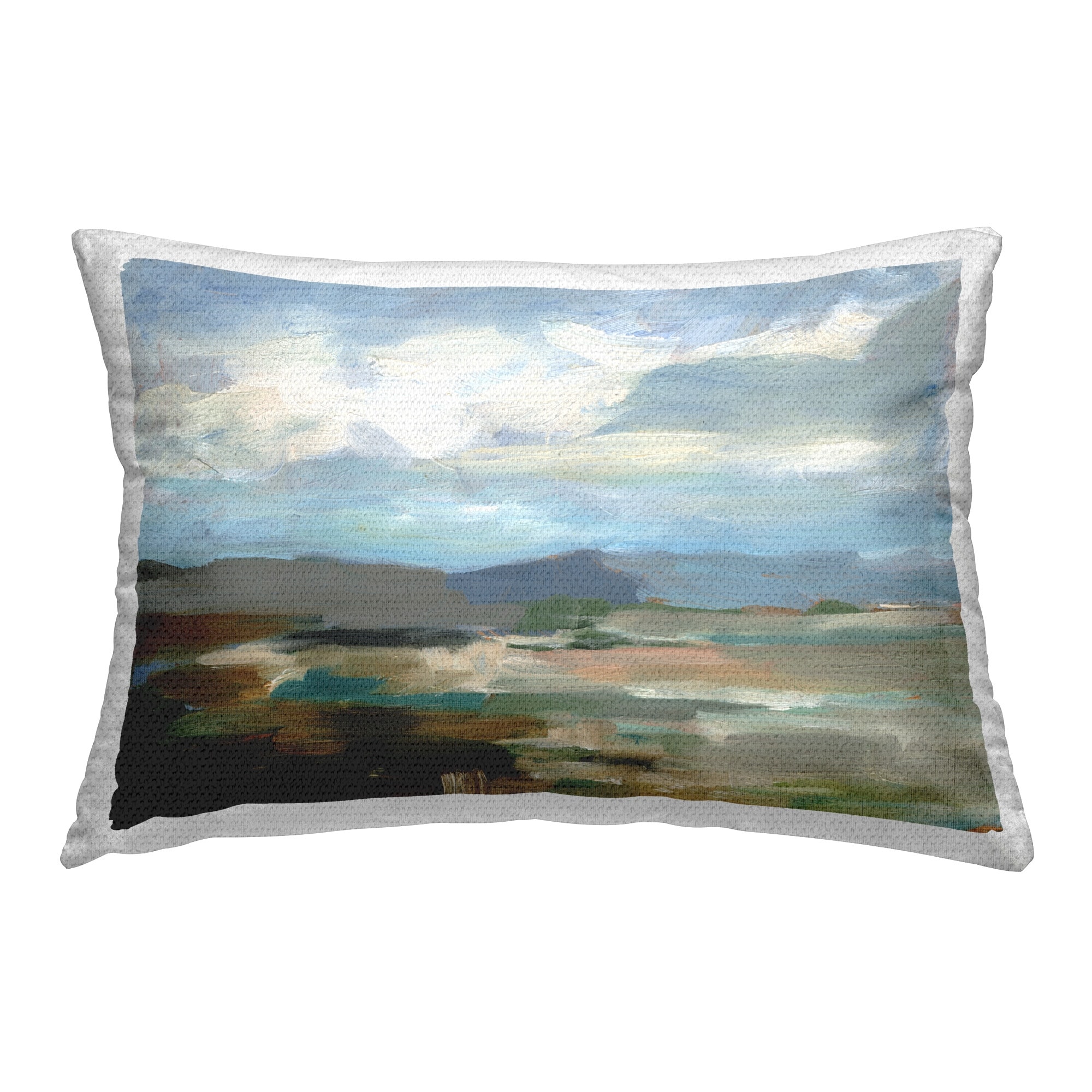 Stupell Abstract Mountain Scenery Printed Outdoor Throw Pillow Design by Ethan Harper