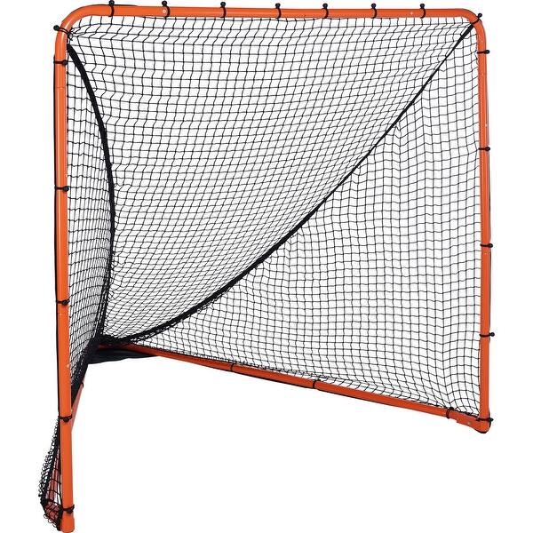 slide 2 of 7, VEVOR Lacrosse Goal,Folding Portable Backyard Lacrosse Training Equipment,Perfect for Youth Adult Training, Orange Black