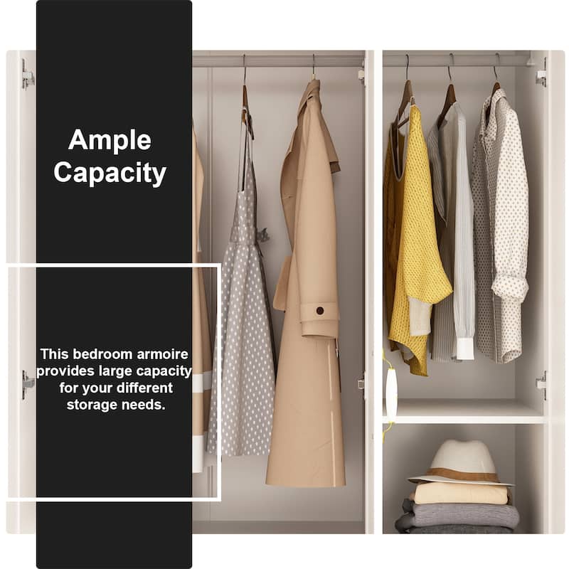 Kerrogee Grand Wardrobe/Armoire/Closet , 47.2" W x 69.7" H x 18.3" D