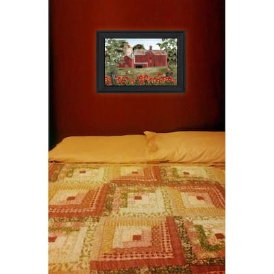 TrendyDecor4U Farmhouse "Summer Days" Framed Print Wall Art by Billy Jacobs - Earthtone