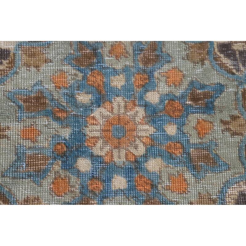 Distressed Over-Dyed Tabriz Persian Antique Rug Handmade Wool Carpet - 6'5"x 9'3"