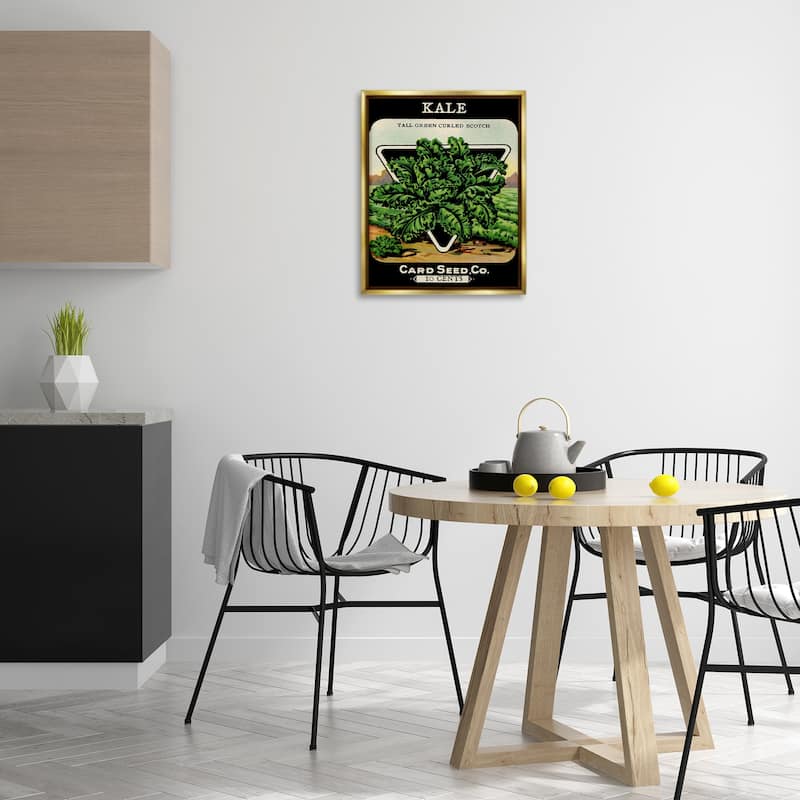 Stupell Vintage Garden Kale Framed Floater Canvas Wall Art Design By Lil' Rue
