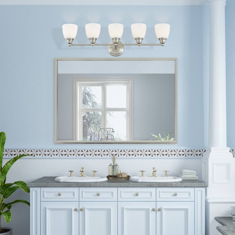 Livex Lighting 5-Light Brushed Nickel Bath Vanity, 13665-91 - 34" W 9" H 6.5" EXT