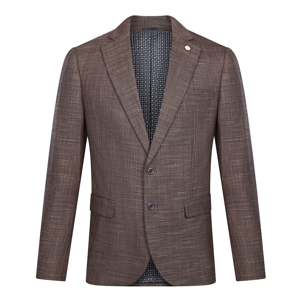 Tahari Slim Fit Grid Plaid Blazer