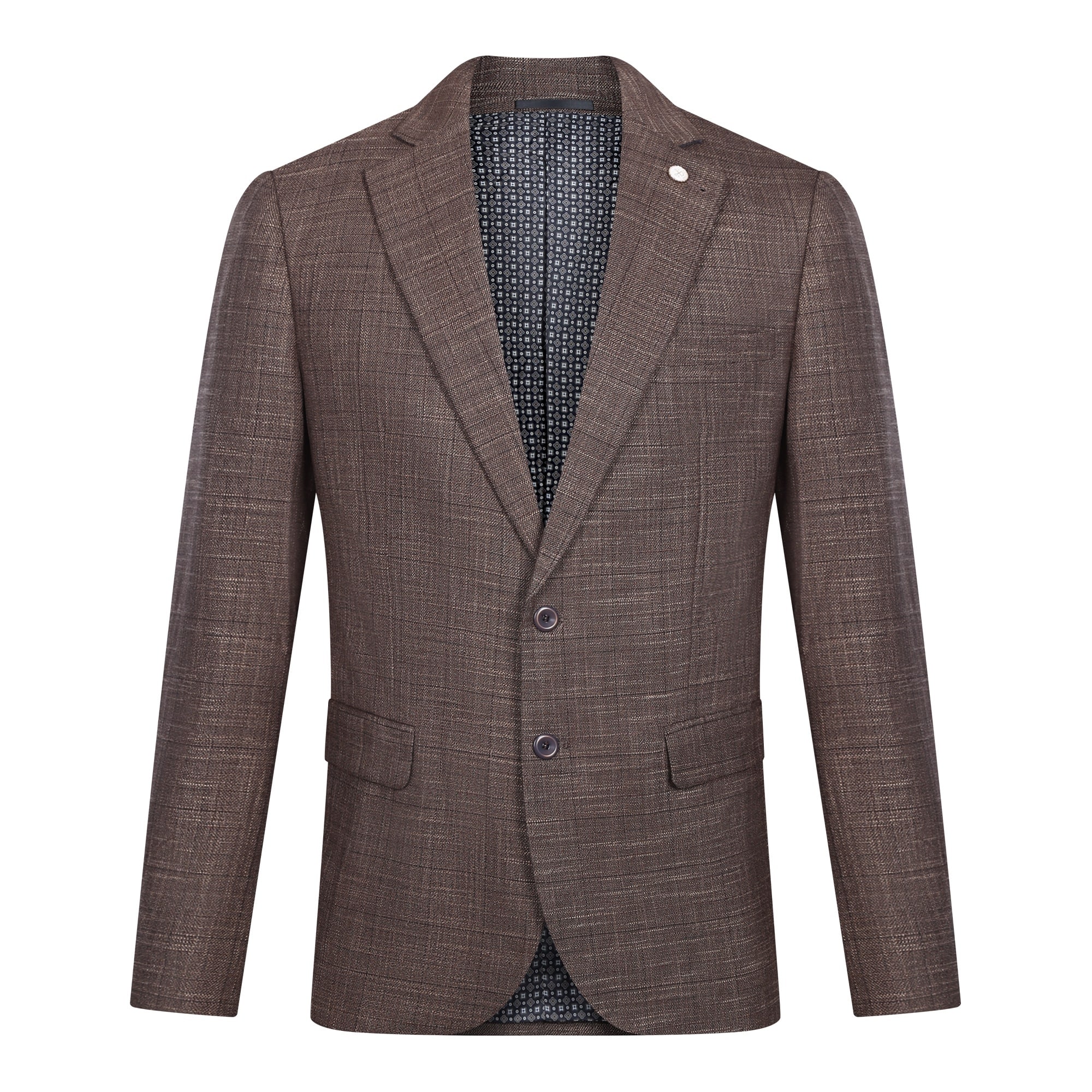 Tahari Slim Fit Grid Plaid Blazer