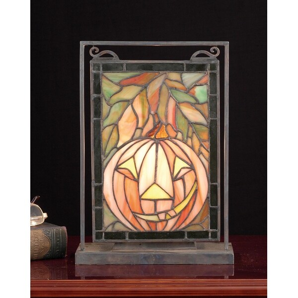 Meyda Jack O Lantern Lighted Mini Tabletop Window