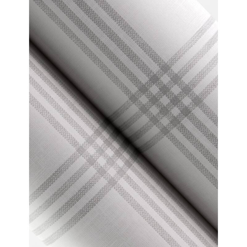 Chesapeake Twain Light Grey Plaid Wallpaper