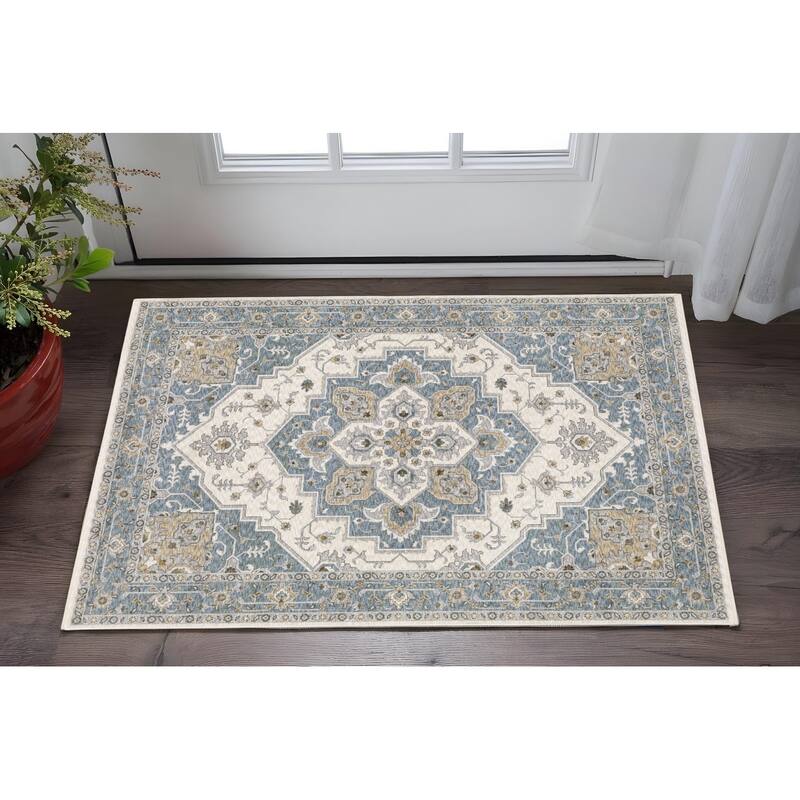HomeRootsMedallion Traditional Runner Area Rug - 60.24' X '39.37' X '0.24