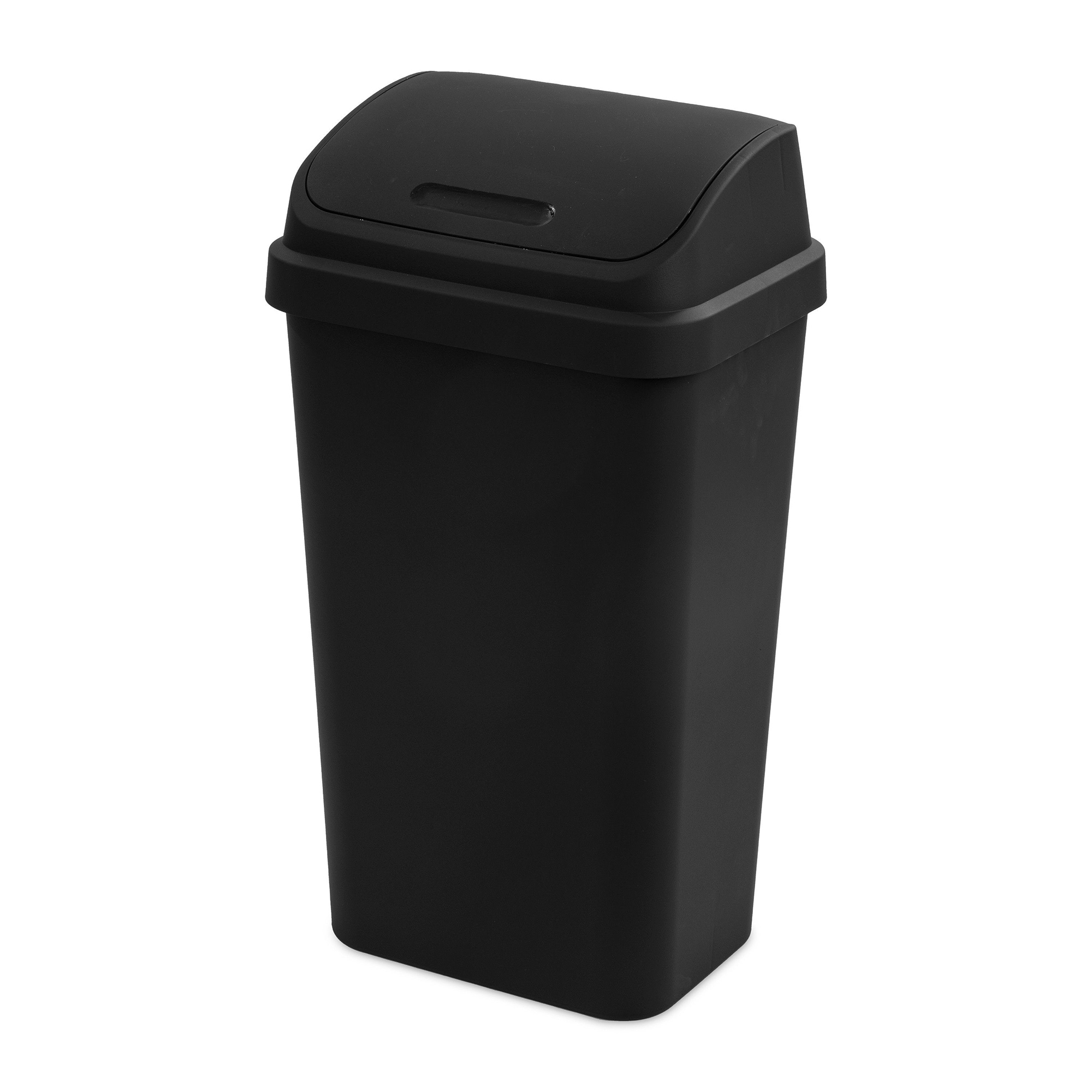 Sterilite 13 Gal Kitchen Trash Can Plastic SwingTop Garbage Wastebasket  With Lid