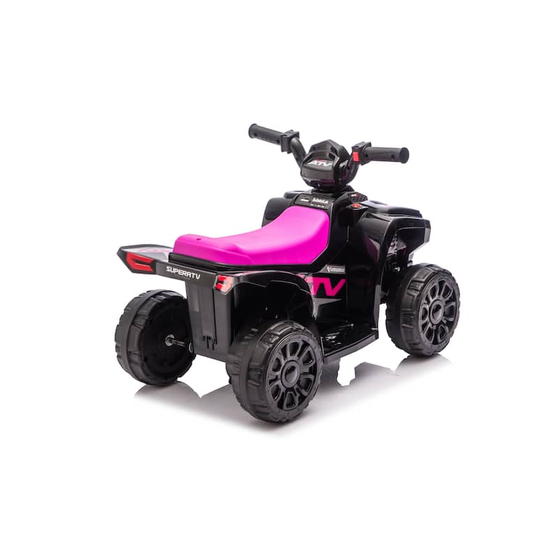 6V Kids Electric Ride-On ATV Quad for Ages 3-5, Anti-Slip Wheels & RWD - Pink